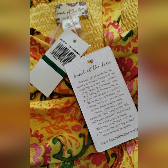 Price Is Firmband of the free Floral Maxi Dress Fuchsia Yellow Orange Pink Green - Picture 8 of 13